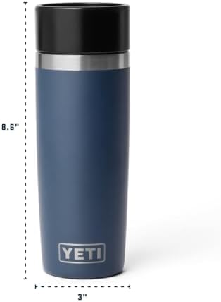 YETI Rambler 16 oz Travel Bottle, Stainless Steel, Vacuum Insulated with Leakproof Commuter Cap, Navy - Image 6