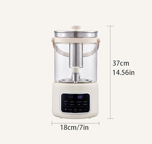 3L Glass Electric Kettle with Touch Screen Herbal Tea Kettle Adjustable Temperature 40-90°C 72-hour Heat Retention High borosilicate glass allows you to easily enjoy tea - Image 2