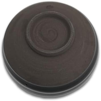 Kyoto Kiyomizu-yaki Earthenware Matcha Bowl - Rokuro Suji – 20.2 fl oz Charming Form, Lead-Free, Gift Box Included - Ideal for Tea and Café au Lait Made in Japan (Black) - Image 4