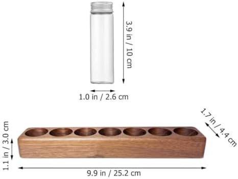 Coffee Bean Storage Rack with Four Glass Containers and Wooden Stand - Image 7