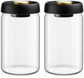 Vacuum Sealed Glass Storage Jar, 33.8oz Airtight Canister for Coffee Beans, Tea, Nuts, High Borosilicate Container by Unknown