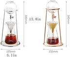 JITEM Cafetera Glass Ice Dripper Maker Manual Household Drip Coffee Hand-Brewed Cold Brew Pot with Filter Adjustable Water Flow Coffee Maker for Coffee or Tea - Image 2