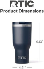 RTIC 40oz Essential Tumbler with Lid, Ceramic Lined, Navy - Image 4