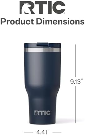 RTIC 40oz Essential Tumbler with Lid, Ceramic Lined, Navy - Image 4