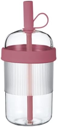 18oz Reusable Copolyester Straw Tumbler, Car Cup Fit, Smoky Pink by Unknown