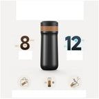320ml Portable Coffee Pot Press Coffee Maker Stainless Steel Insulated Travel Mug With Coffee Plunger Filter - Image 4