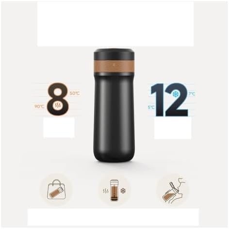 320ml Portable Coffee Pot Press Coffee Maker Stainless Steel Insulated Travel Mug With Coffee Plunger Filter - Image 4