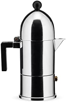 Alessi A9095/1 B La Cupola - Design Espresso Coffee Maker, Aluminum and Thermoplastic Resin, 1 Cup, Black Handle by Alessi