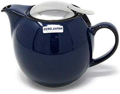 Zero Japan Bee House Round Teapot For One, 24 Oz - Ceramic Tea Pot with Stainless Steel Lid and Infuser, Diswasher and Microwave Safe Tea Pots (Jeans Blue) - Image 2