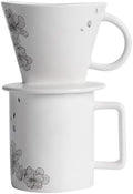 Ceramic Pour Over Coffee Maker Set, Includes Ceramic Coffee Dripper Brewer & 473ml Coffee Mug, For Coffee and Tea, Manual Single Cup Coffee Maker, Gift Idea by AXUYU