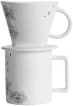 Ceramic Pour Over Coffee Maker Set, Includes Ceramic Coffee Dripper Brewer & 473ml Coffee Mug, For Coffee and Tea, Manual Single Cup Coffee Maker, Gift Idea by AXUYU