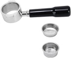 51mm Coffee Bottomless Portafilter Naked，Replacement Filter Basket Espresso Machine Cafe Accessories,Compatible With Delonghi，EC680 EC685(2Nails 51mm Black) by Unknown