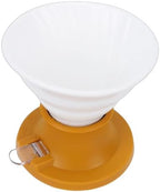 Pssopp Coffee Filters Portable Travel Heat Proof Ceramic Immersion Dripper for Manual Brew Maker Pour Over Coffee Dripper, Pour Over (Yellow) - Image 2