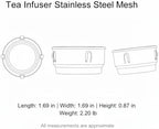 Stainless Steel Tea Infuser for Loose Leaf - Fine Mesh Strainer Fits Mugs & Cups (1.5-1.77 Inch Diameter) - Image 7