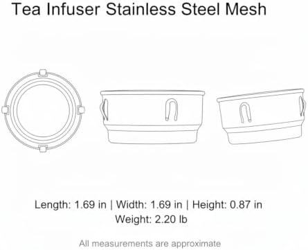 Stainless Steel Tea Infuser for Loose Leaf - Fine Mesh Strainer Fits Mugs & Cups (1.5-1.77 Inch Diameter) - Image 7