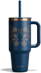 Hydro Flask 40 Oz Travel Tumbler with Handle, Lid and Straw - Insulated Stainless Steel in Western Dark Blue by Unknown