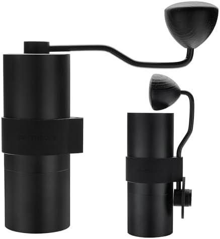 Normcore Manual Coffee Grinder V2, 49mm Titanium Flat Burr, Internal Adjustable Setting, Double Bearing Positioning, High-Precision Hand Coffee Mill with EVA Case, Cleaning Kit by NORMCORECOFFEETOOLS