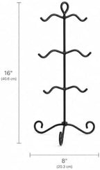 Mug Holder Tree, Coffee Cup Holder with 6 Hooks, 8 "W x 16 "H, Large Rustic Black Iron Steel Kitchen Rack Plate Farmhouse Home, Standing Kitchen Counter Decor - Image 2
