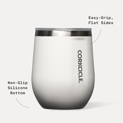 Corkcicle Stemless Wine Tumbler with Lid, 12 oz, Oat Milk - Image 4