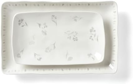 Lenox Oyster Bay 2-Piece Nesting Serving Platters, 3.40 LB, White - Image 3