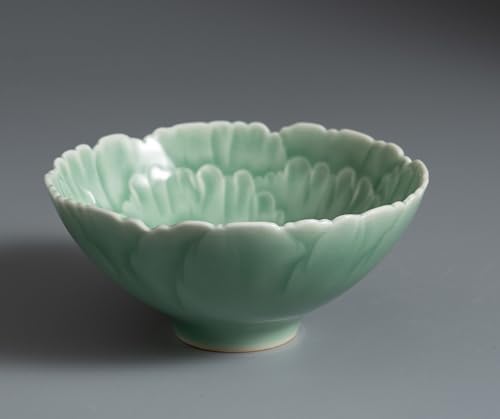 Longquan Porcelain Handmade Gift Set - 4 Flowering Gongfu Tea Cups - Image 4