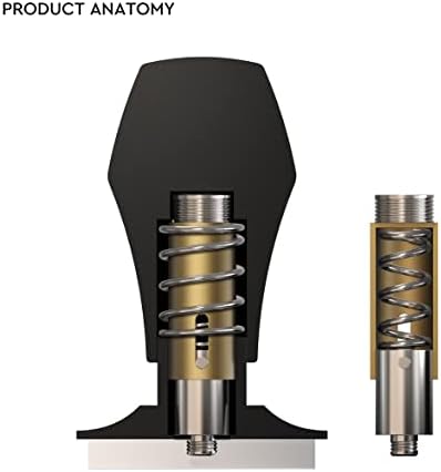Normcore 58mm Coffee Tamper - V4 Spring-loaded Tamper with Stainless Steel Flat Base - 15lb / 25lb / 30lbs Replacement Springs - Anodized Aluminum Handle and Stand - Fits 58mm Standard Baskets - Image 6