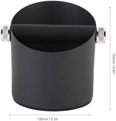 Small Coffee Knock Box, Espresso Knock Box Coffee Grounds Container, Carbon Steel Espresso Knock Box for Household (Black) - Image 3