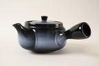 Mino ware Japanese Pottery Teapot Kyusu Aurora Snowy Night Navy with Infuser made in Japan (Japan Import) SYK002 (Navy) - Image 2