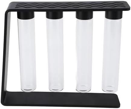 Coffee Bean Cellar Tubes, Premium Glass Coffee Bean Storage for Home Use, 2 Ounce Capacity with Metal Stand - Image 3