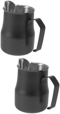 jojofuny 2pcs Espresso Frothing Pitcher Stainless Jug for Latte Art Pointed Spout Design for Precise Pouring Multi-use Steamer Cup for Home and Professional by jojofuny