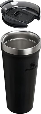 Stanley Everyday Tumbler | Press Fit Drink Through Lid | Beverage, Coffee, and Cocktail Cup | Insulated Stainless Steel Wine Glass | BPA-Free | Black 2.0, 20 Ounces (Pack of 6) - Image 3