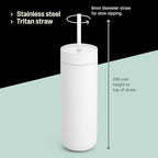 Fellow 20 oz Carter Cold Tumbler – Spill-Resistant Straw Lid,Stainless Steel Vacuum-Insulated Cup with Ceramic Interior and Reusable Straw for Cold Drinks,Fits Cup Holders,Dishwasher Safe,Peri Twinkle - Image 4