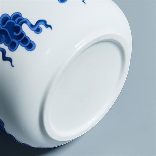 HEXEH Tea Tins Metal Lid Painted Celadon Loose Leaf Tea Canister Small Portable Sealing Jar Storage Tea Warehouse Tea Sets Tea Storage Container (Color : B) - Image 4