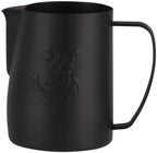 Milk Frother Cup Stainless Steel Espresso Coffee Making Cup Milk Jugs Latte Art Swan Frothing Pitcher Coffeeware(600ml,Black) by Unknown