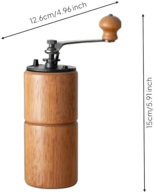 Wooden Hand Coffee Stainless Steel Manual Coffee No Electricity Needed Kitchen Gadget, Dark Color - Image 3