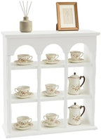 Wooden Coffee Mug Display Rack, Countertop Grid Vintage Coffee Cup Display Stand, Countertop Solid Wood Cup Rack for Living Room or Kitchen by Unknown