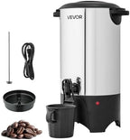 VEVOR Commercial Coffee Urn, 40 Cup 6 L Hot Beverage Dispenser with Dripless Faucet, Quick-Brewing Commercial Coffee Maker, with Stainless Steel Liner, for Catering, Business, Church & Restaurant by VEVOR