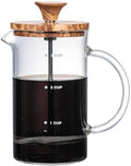 French Press Coffee Maker Espresso Coffee Maker Thickened Borosilicate Coffee Pot With 3 Stainless Steel Filter Screens Cold Brew Coffee Maker For Travel, Home(/Natural,800ml) by GIZNXBA