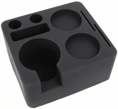 Generic Molded Coffee Tamper Mat | Silicone, Coffee Portafilter Stand, Non Slip, for Cafe, Baristas, Black by Unknown