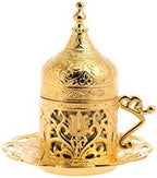 Alisveristime Lale Turkish Coffee Set with 6 Cups and Tray (Gold) - Image 6
