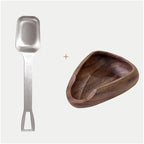 Coffee Beans Dose Tray Pottery/Walnut Wood Weighing Bean Tea Dish Coffee Powder Measuring Cup Coffee Accessories(Type f) - Image 2