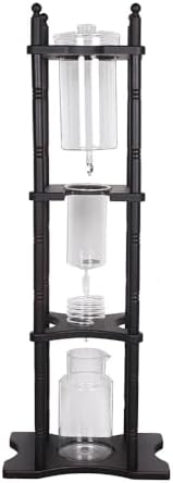 Cold Brew Maker Tower Iced Coffee Maker, Cold Brew Coffee Maker, 2500ml Vertical Japanese Style Glass Container and Wood Stand 25 Cups With Slow Drip Technology For Home Office Drip Coffee Maker by Unknown