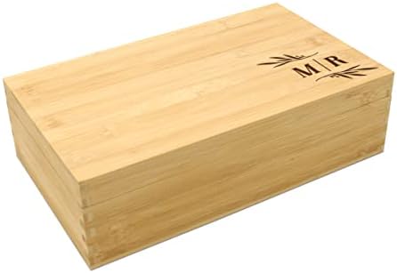 Personalized Tea Box, Bamboo Organizer, Simple Name by Hampton+Studios