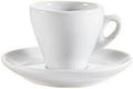 CAC China CupsMugs E-11 11 oz Porcelain Coffee Cup and Saucer Set White 4.5x6.5 inch by CACChina