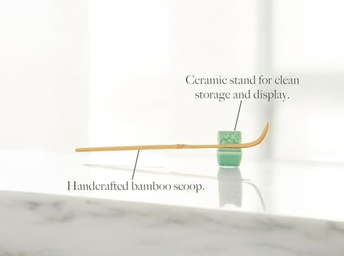 Whisk Set – 6-Piece Matcha Bowl & Bamboo Whisk Kit with Bowl, Scoop, Sifter, Ceramic Chasen Holder & Premium Gift Box | Cute Japanese Matcha Ceremony Tea Set for Making Breakfast & Latte - Image 7