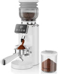 Neretva Stainless Steel Espresso Grinder with Portafilter Holder, White by CreativelyAesthetic