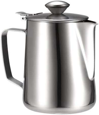 Milk Frothing Pitcher Stainless Steel Milk Frothing Pitcher With Lids Steam Coffee Barista Kettle Cream Cup Jug(1950ml) by Unknown