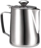 Milk Frothing Pitcher Stainless Steel Milk Frothing Pitcher With Lids Steam Coffee Barista Kettle Cream Cup Jug(1950ml) by Unknown