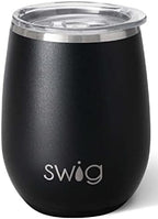 Swig Life 14oz Insulated Wine Tumbler with Lid, Black by SwigLife