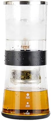 Ice Drip Coffee Maker, Cold Brew Drip Tower with Adjustable Dripper, 400ML Large Capacity and Serves 2-4 Cups Of Premium Cold Brew Coffee, Easy To Clean and Safe, for Home, Office and Travel by Unknown